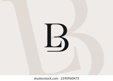 BL or LB letter logo icon design. Classic style luxury initials monogram.