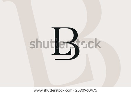 BL or LB letter logo icon design. Classic style luxury initials monogram.