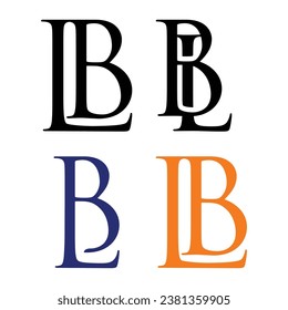 BL LB letters logo template, BL LB letters vector elements, BL LB letters logo illustration