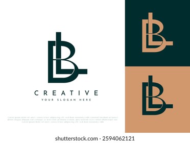 BL, LB Minimalist Letter Monogram Logo Design 