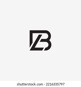 BL or LB monogram elegant logo with black and white.