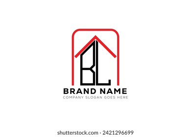 BL letter creative real estate vector logo design . BL creative initials letter logo concept.