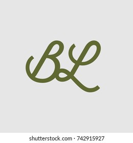  BL Letter creative square background