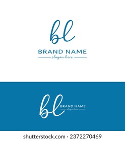 bl Letter Handwriting Signature Logo BL Logo bl icon Design