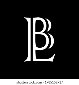 BL letter logo with black background.Nice letter icon