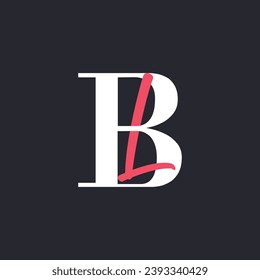 Logo-Konzept für BL-Buchstaben Vorlage für Creative Minimal Monogram B und L Logo. Universeller Premium-Logotyp