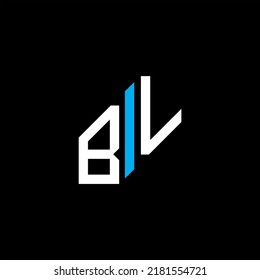 BL-Brief-Logo kreatives Design mit Vektorgrafik