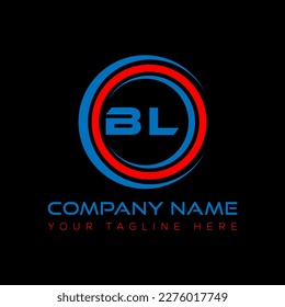 BL letter logo creative design. BL unique design.
