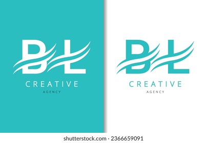 BL Letter Logo Design with Background and Creative company logo. Modern Lettering Fashion Design. Vector illustration