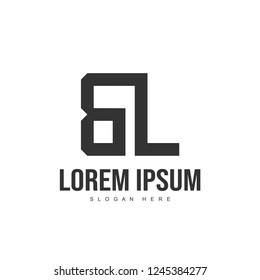 BL Letter logo design. Initial letter logo template design