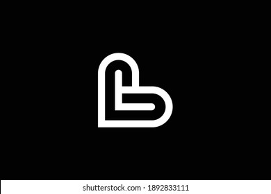Diseño del logo de la carta BL sobre fondo de lujo. Concepto del logotipo de la letra de la letra del monograma LB. Diseño de iconos BL. Icono de la letra blanca elegante y profesional de LB sobre fondo negro.