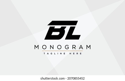 BL letter logo design on luxury background. BL monogram initials letter logo concept.