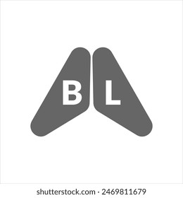 BL letter logo design on white background. Creative  modern BL letter logo design. Vector design.
Letters BL, BL logo  vector template. 