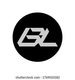 BL Letter Logo Design With Simple style