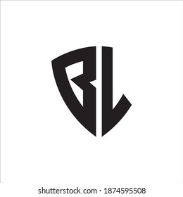 vector de diseño de logotipo de letras BL