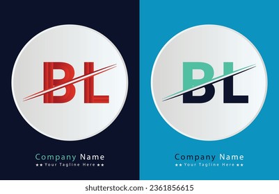 BL Letter Logo Design Vektorvorlage.