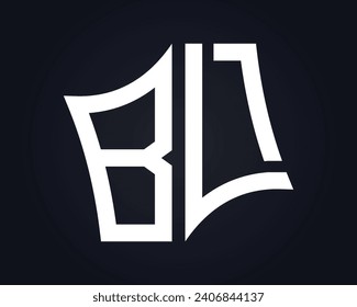 BL letter logo design vector art