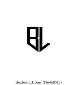 BL-Buchstaben Logo-Design mit weißem Hintergrund in der Illustratorin. Vektorlogo, kalligraphische Designs für Logo, Poster, Einladung, etc.