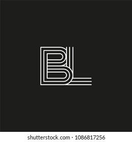 BL Letter logo icon design template elements.