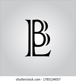 BL letter logo with nice white background.The nice black letter logo.