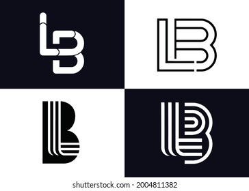 BL Letter logo set, LB Letter logo set.