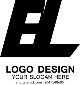 BL letter minimalist logo design collection. logo vector