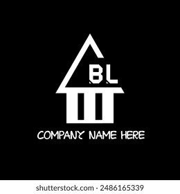 BL letter modern logo design on black color background
