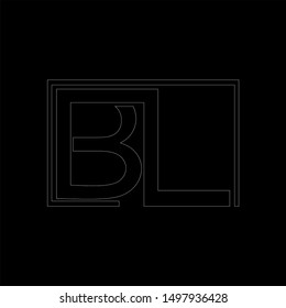 BL Letter monogram with abstrac concept style design
