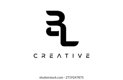 BL Letter Monogram Logo for Modern Creative Brand Identity