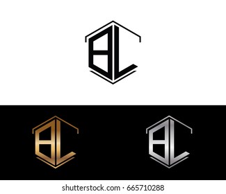 BL letters linked with hexagon shape logo
