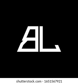 BL logo abstract monogram isolated on black background