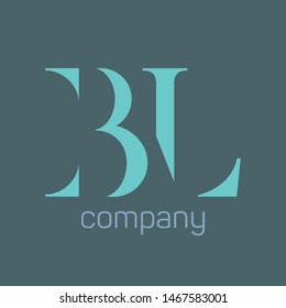 BL logo design. Letters B and L. Monogram. Company logo.