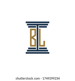 bl logo design vector icon symbol