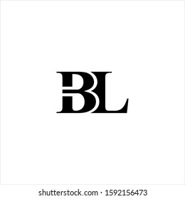 BL logo design vector with monogram concept illustration