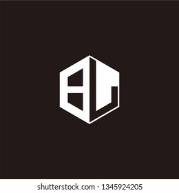 BL Logo Initial Monogram Negative Space Designs Templete