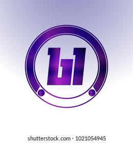 BL Logo, Metal Logo, purple Logo, Monogram,