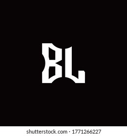 BL Logo monogram with pieces cut elements design template