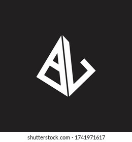 BL Logo-Monogramm mit eigenständiger Dreieck-Formbandvorlage