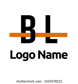 BL Logo. Vector Graphic Branding Letter Element