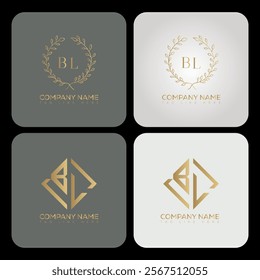 BL luxury typography letter logo. BL Creative style logo but still simple lettering and modern. 
