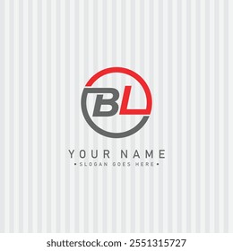 BL Logotipo Vetorial Mínimo - Logotipo Empresarial Simples para os Monogramas B e L