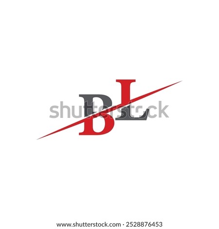 BL Minimalist Logo with Dynamic Diagonal Line