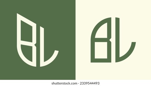 BL modern initial letter logo design vector bundle. It will be suitable for which company or brand name start those initial.