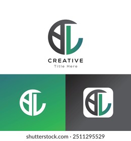 BL letras iniciais modernas modelo de logotipo inspirações-ilustração. BL logotipo do círculo inicial moderno. BL círculo logotipo Vetor design
