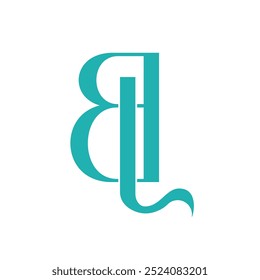 BL Monograma conceito texto logotipo