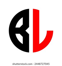 BL Monogram Logo Circle Shape Design