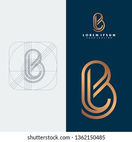 Concepto de ilustración de diseño del logotipo BL