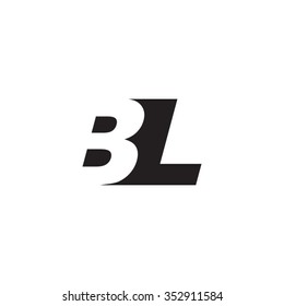 BL negative space letter logo