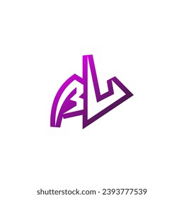 BL Premium emblem logo initial esport and gaming design concept