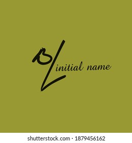 BL Signature initial logo template vector